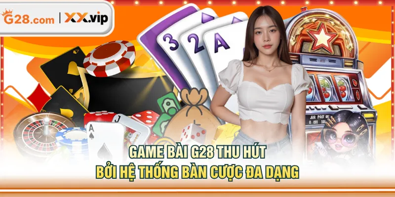 Game bài G28 thu hút bởi hệ thống bàn cược đa dạng